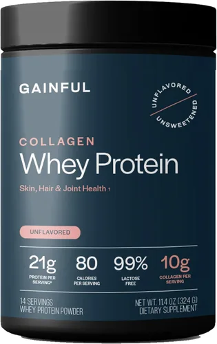 Miniatura 10 de Gainful Everyday Whey Protein en polvo, 23g de proteína por porción, sin sabor, apoya el crecimiento muscular, la recuperación y la nutrición
