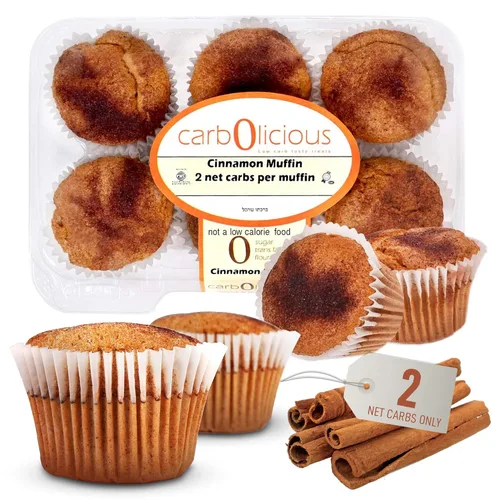 Miniatura 11 de Muffins de capuchino bajos en carbohidratos (paquete de 6) por Carb-o-licious, deliciosos muffins keto con solo 2 carbohidratos netos cada uno