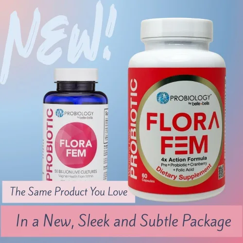 Miniatura 2 de Belle+Bella Probiology Flora Fem - Probióticos diarios para mujeres - Prebiótico de acción 4X + probiótico + arándano + ácido fólico para la salud