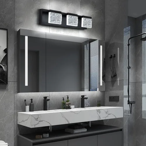 Miniatura 5 de EDISLIVE Moderna lámpara de tocador de baño de 21.7 pulgadas, 3 luces LED regulables para pared de baño, para sala de estar, dormitorio, 6000 K
