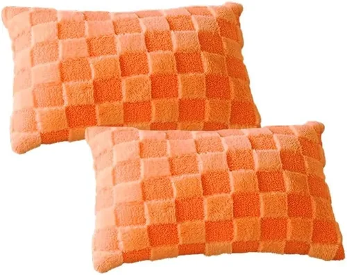 Miniatura 11 de Juego de 2 fundas de almohada decorativas de piel sintética suave de 12 x 20 pulgadas, fundas de cojín rectangulares para sofá, sala de estar