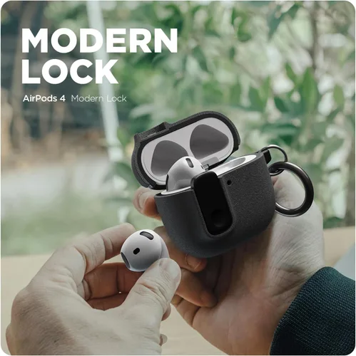 Miniatura 8 de VRS DESIGN Funda con Candado Moderno para Apple Airpods de 4ª Generación (2024), Protección Resistente con Cierre Seguro para Estuche de Airpods 4