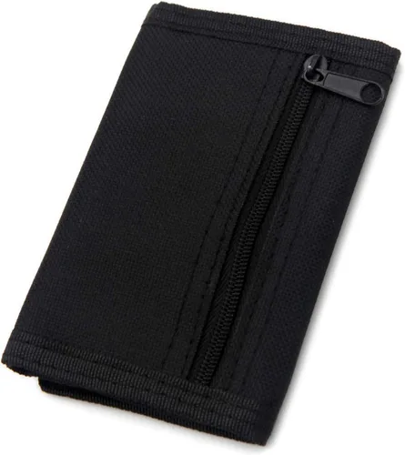 Miniatura 3 de Cartera de nailon con seguridad RFID, diseño de tres pliegues, con monedero pequeño con cremallera, para hombres y niños