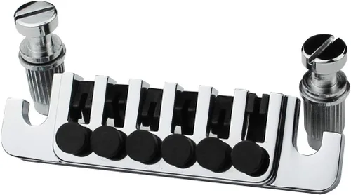 Guyker Guitar TP-6 Barra de Parada de Puente - Cordal de Puentes Vintage de los años 70 con Pernos e Insertos de Repuesto Compatible con LP Les Paul