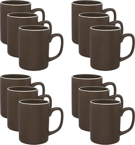 Miniatura 11 de Juego de 12 tazas personalizadas de cerámica mate El Grande de 20 onzas, paquete personalizado a granel, perfectas para té, espresso, capuchino