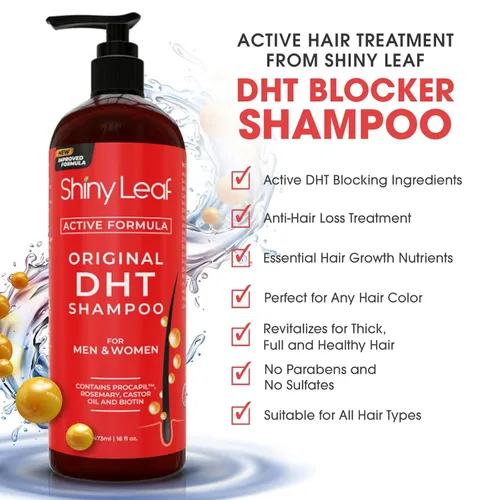 Miniatura 4 de DHT Blocker Champú y acondicionador - Para mujeres y hombres, fabricado en Estados Unidos, tratamiento contra la caída del cabello, con biotina