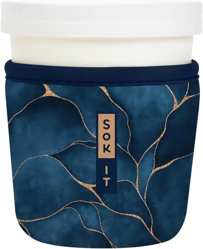 Miniatura 21 de Sok It IceCreamSok - Funda de neopreno aislada (flores abstractas, pintas de helado cónicas)