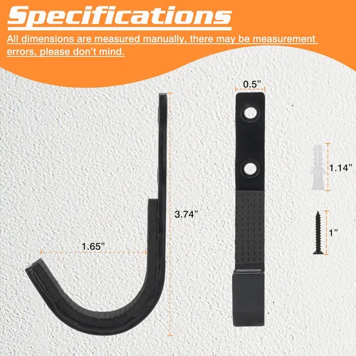 Miniatura 2 de Soporte de pared para rifles de metal horizontales para colgar y almacenar, soporte para pistola de acero resistente con acolchado suave, almacena