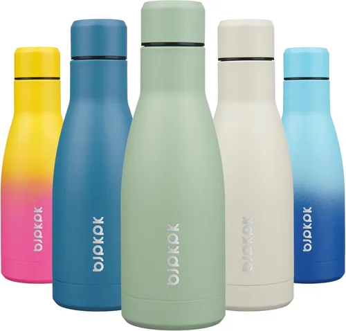 Miniatura 64 de BJPKPK Botellas de agua de acero inoxidable con aislamiento de 17 onzas, mantiene el frío y el calor, brillante oro rosa Oro rosa brillante