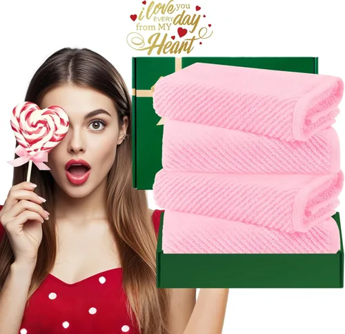 Miniatura 135 de VOOVA & MOVAS Toallas de mano blancas - 100% algodón Ligeras Gruesas Secado rápido Suaves Absorbentes, paquete de 4 piezas grandes de 18