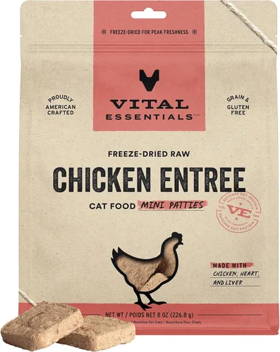 Miniatura 19 de Vital Essentials Alimento Crudo Liofilizado para Gatos, Mini Hamburguesas de Pavo, 8 oz