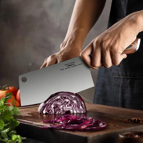 Miniatura 5 de Cuchillo de chef profesional de 8 pulgadas, cuchillo de cocina alemán X50CrMoV15 de acero inoxidable Cuchillo para picar de 7