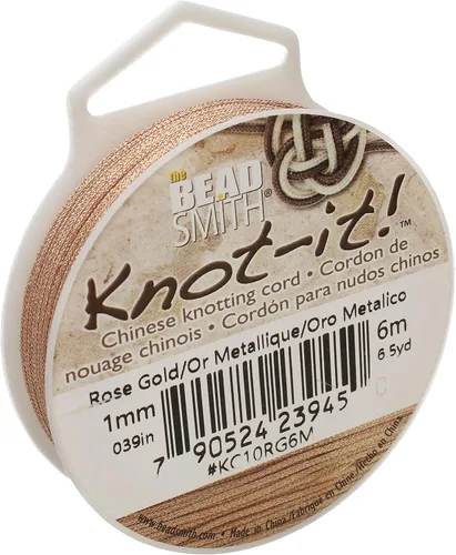 Miniatura 20 de The Beadsmith Knot-it - Cordón de nailon chino, color Siam oscuro, 0.031 in de diámetro, carrete de 49.2 ft