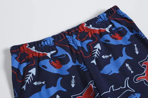 Miniatura 3 de Dolphin&Fish Pijamas para niños de 4 piezas, ropa de dormir de algodón para niños pequeños