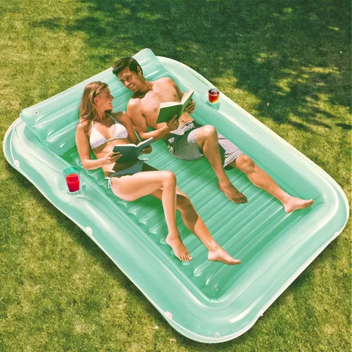 Miniatura 9 de Float Joy Tanning Pool Floats Adult Inflatable Tanning Bed for Backyard Lake Floats Tanning Pool Lounger Sunbathing Pool Flotador de piscina