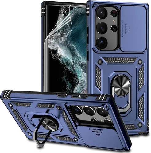 Miniatura 13 de Funda para Samsung Galaxy S23 Ultra con funda para cámara deslizante, protector de pantalla HD [prueba de caídas de grado militar] Funda protectora