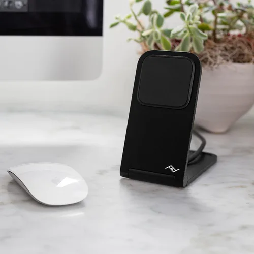 Miniatura 8 de Peak Design Soporte de carga inalámbrico, negro, carga Qi1, base de silicona de agarre, funciona con fundas Peak Design Mobile, compatible