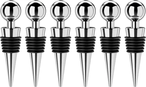 Miniatura 10 de Tapones de vino para botellas de vino, 3 unidades, tapón de botella de vino al vacío con corchos de vino reutilizables de silicona, a prueba