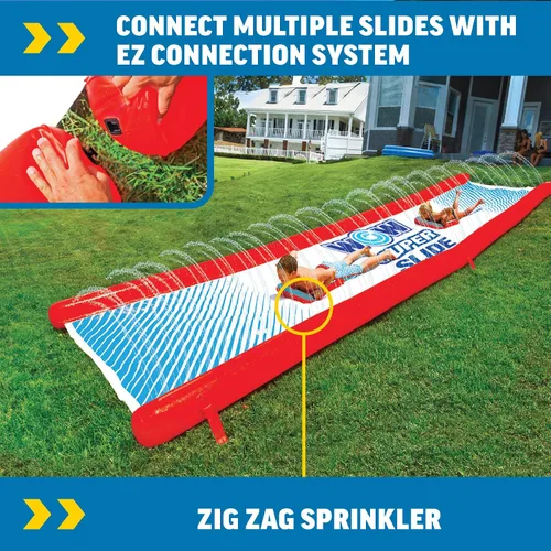 Miniatura 5 de Wow Sports Super Slide - Tobogán gigante para patio trasero con aspersor, tobogán acuático extralargo de 25 x 6 pies