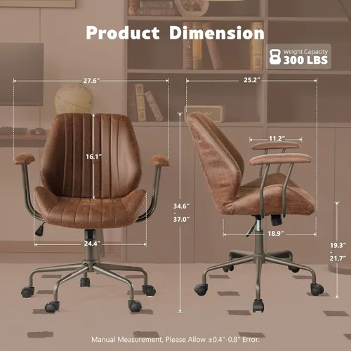 Miniatura 2 de Silla de escritorio para oficina en casa, respaldo alto, ruedas de goma, ergonómicas para computadora, con soporte lumbar, silla giratoria de altura
