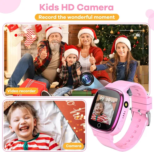 Miniatura 4 de DERUI Reloj inteligente para niños con 26 videojuegos, cámara selfie, reproductor de video, podómetro, cronómetro, reloj despertador, linterna