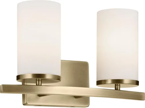 Miniatura 37 de Kichler Crosby 45495NI - Aplique de pared de 9.25 pulgadas en níquel cepillado, 1 luz contemporánea para pasillo o baño con cristal de ópalo