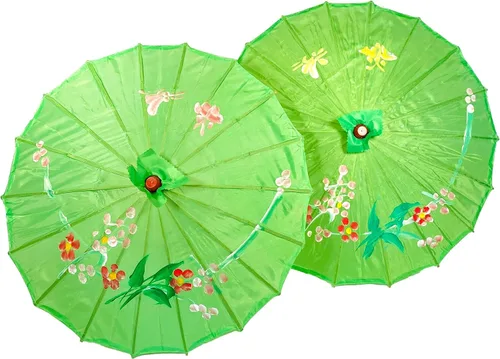 TJ Global Pack de 2 sombrillas japonesas chinas de 33 pulgadas para bodas, fotografías, disfraces, cosplay, decoración y otros eventos, 2 paraguas