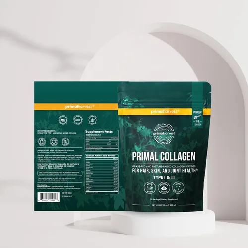 Miniatura 4 de Primal Harvest Suplementos de colágeno en polvo y visión para mujeres y hombres Complejo de apoyo ocular y visión con luteína, paquete de zeaxantina