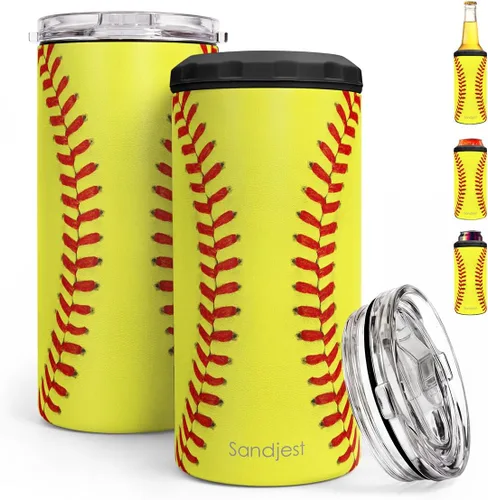 Miniatura 37 de SANDJEST Regalos para Papá Bonito de Bonus - Vaso de 12oz de la Hijastra, el Hijo - Diseño 4 en 1 Vaso de Papá Paso Aislante Enfriador de Latas