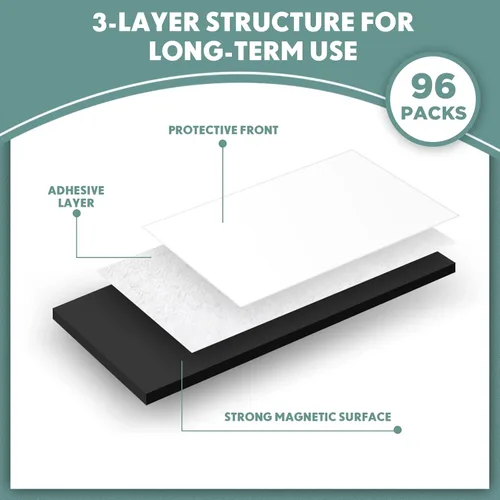 Miniatura 4 de Macarrie Hojas magnéticas adhesivas de 4 x 6 con parte trasera adhesiva, calcomanías de papel magnéticas cortables flexibles para despegar y pegar