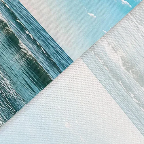 Miniatura 6 de Wathon Cortina de ducha con olas del mar del océano, cortina de baño náutica azul y blanco, accesorios de baño costero, juego de decoración de baño
