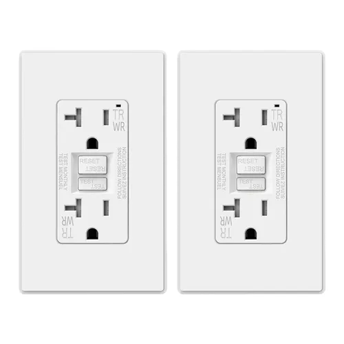 Miniatura 11 de ELEGRP Salida GFCI para Exteriores, Receptáculo GFI Eléctrico de Autoprueba de 15 Amperios con Diseño Más Delgado, Receptáculo GFCI Resistente a