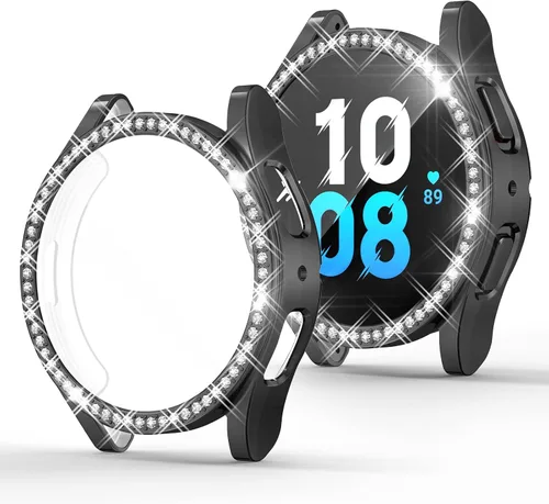 Miniatura 17 de RICHONE Compatible con Samsung Galaxy Watch 5 y Watch 4 y FE 40 mm Protector de pantalla Estuches de strass, Accesorios de cubiertas protectoras