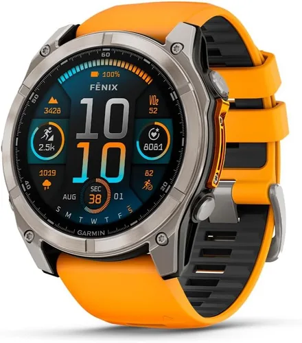 Miniatura 24 de Garmin fēnix® 8 – 43mm, AMOLED, Zafiro, Smartwatch GPS Multisport Premium, Batería de Larga Duración, Certificado para Buceo, Linterna LED Oro suave