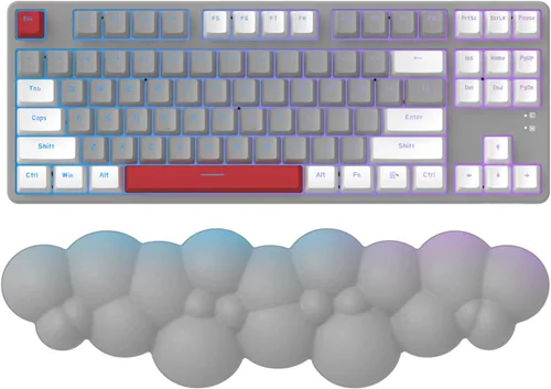 Miniatura 9 de MANBASNAKE Reposamuñecas para teclado, espuma viscoelástica de alta densidad de poliuretano con base antideslizante para aliviar el dolor