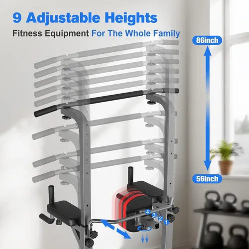 Miniatura 6 de RELIFE REBUILD YOUR LIFE Power Tower Estación de Barra de Dominadas Estación de Fondos para Gimnasio en Casa Entrenamiento de Fuerza Equipo