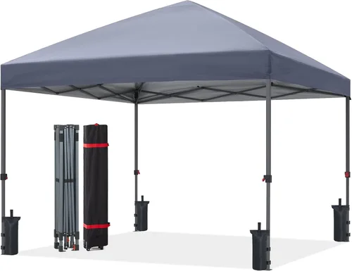 Miniatura 55 de ABCCANOPY Tienda de campaña desplegable de 10 x 10, refugio instantáneo de fácil instalación con bolsa con ruedas, toldo resistente al aire libre