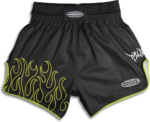 WARRIORWRLD Pantalones cortos de Muay Thai pantalones cortos Hypr FLX Muay Thai para hombres y mujeres, pantalones cortos transpirables y ligeros