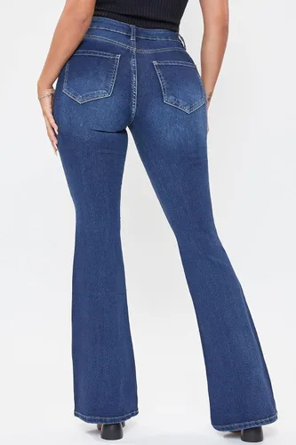 Miniatura 5 de YMI Pantalón de mezclilla clásico de tiro alto para mujer de talla alta, entrepierna larga