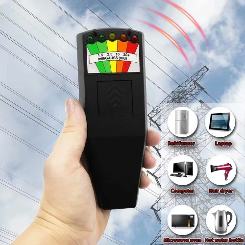 Miniatura 3 de Medidor Emf Caza de Fantasmas: Medidor Emf Detector de Radiación para EF RF MF - Detector Emf Portátil o Inspecciones Emf para Hogar y Oficina, Negro