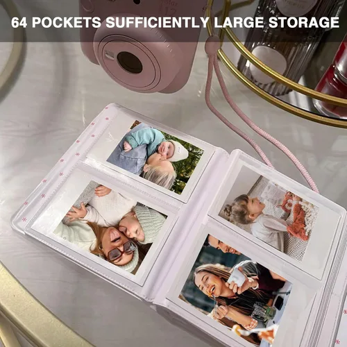 Miniatura 7 de CAIYOULE Funda para cámara Fujifilm Instax Mini 12 de película instantánea, bolsa protectora de piel sintética para cámara Fuji Mini 12 con álbum