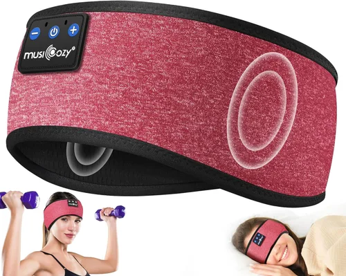 Miniatura 19 de MUSICOZY Auriculares Bluetooth 5.4 con Diadema para Deportes y Sueño, Máscara para los Ojos Inalámbrica para Dormir con Auriculares para Personas