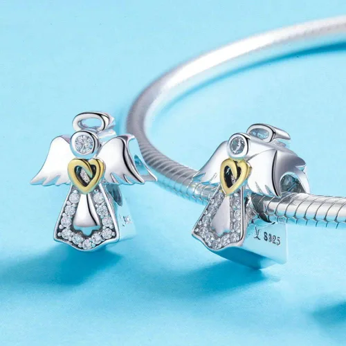 Miniatura 3 de LAMOONY Abalorio de girasol de plata de ley 925 con diseño de flor para pulsera Pandora