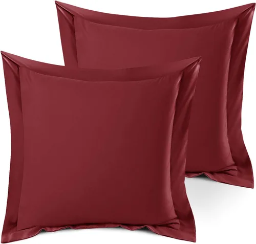 Miniatura 134 de Nestl Juego de 2 fundas tipo sham de almohada suaves - Fundas de almohada de microfibra de doble cepillado - Fundas de almohada de cama premium