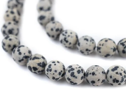 Miniatura 141 de The Bead Chest Cuentas de Jade Blanco Mate Redondas (8mm): Piedra Preciosa Orgánica Redonda Esférica de Energía con Poder de Sanación para Hacer