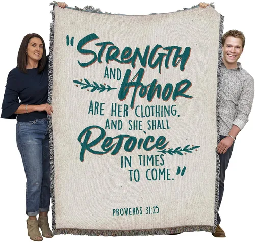 Miniatura 15 de Pure Country Weavers Great is Thy Faithfulness Blanket - Escrituras - Lamentaciones 3:23 - Tapiz cuadrado para regalo de regazo tejido de algodón