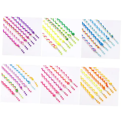 Miniatura 7 de FOMIYES Pinzas para el cabello para niñas y niños, 6 piezas, herramienta para trenzar para niños pequeños