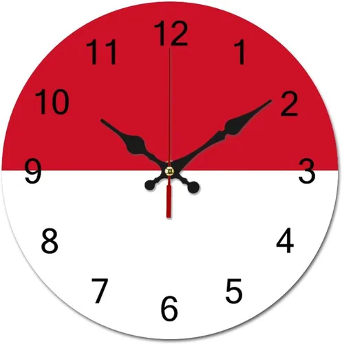 Miniatura 10 de The Flag of Cashmir - Reloj decorativo patriótico, funciona con pilas, 9 pulgadas, silencioso, sin tictac, números arábigos, decoración moderna