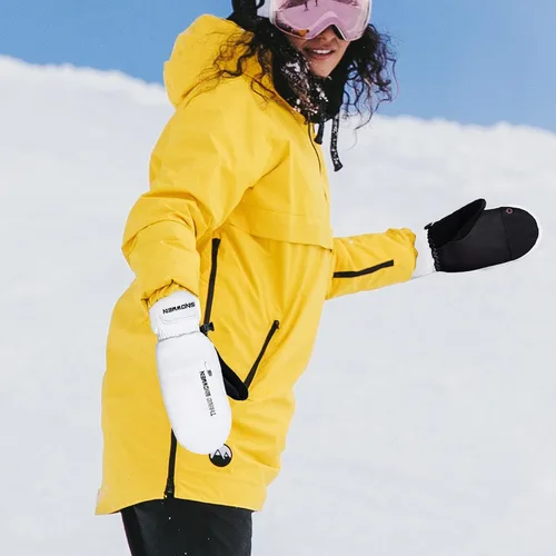 Miniatura 5 de Durio Guantes de esquí para mujer, impermeables, cálidos, para hombres y mujeres, guantes de nieve antideslizantes para invierno, guantes