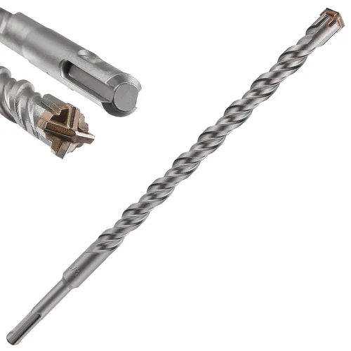 Miniatura 25 de Wensilon Kit de brocas para hormigón de 8 pulgadas, material de carburo de doble rosca de tipo cruzado, adecuado para hormigón, ladrillo, paredes